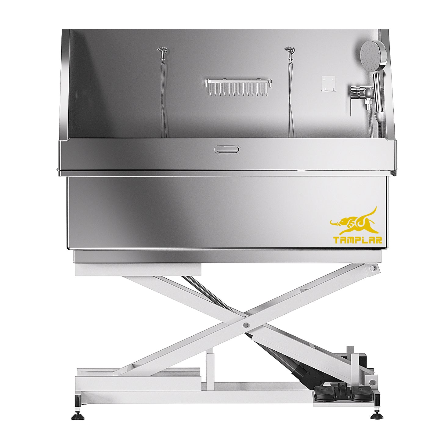 BT-62E 62 inches Electric lift large dog shower bath tub stainless steel