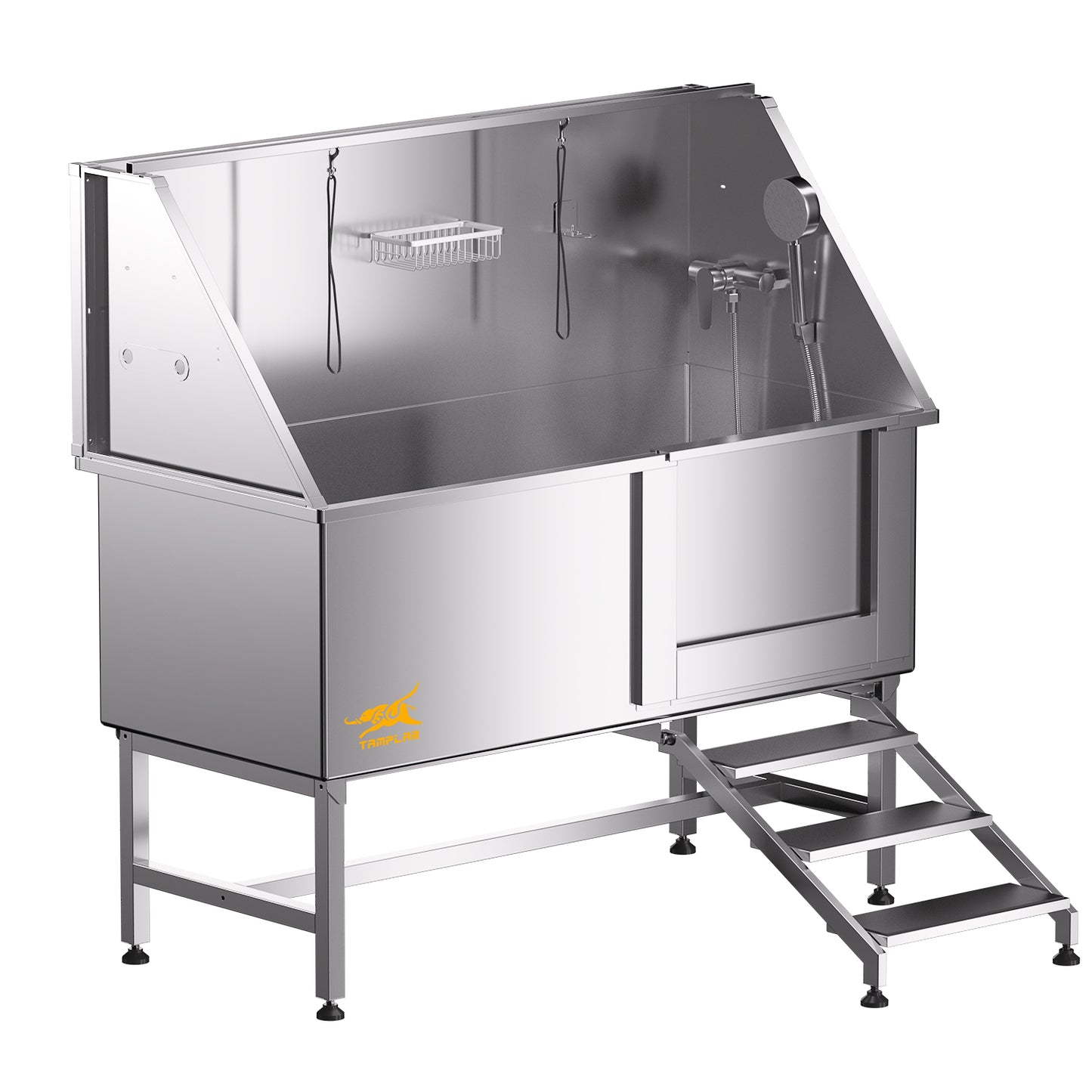 BT-62P 62in Pet Dog Grooming Bath Tub spa bath tub With pet fixed rope With storage and rack stairs
