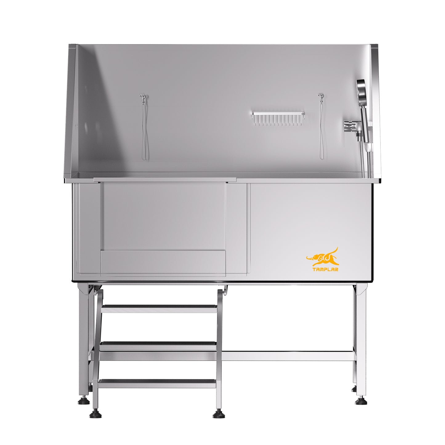 BT-50P Best price 50" quality Stainless Steel Bathing Tub Cat Dog Grooming Bath Tub With sliding door and anti-slip stairs