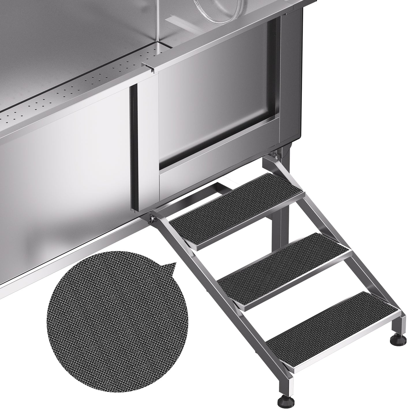 BT-62P 62in Pet Dog Grooming Bath Tub spa bath tub With pet fixed rope With storage and rack stairs