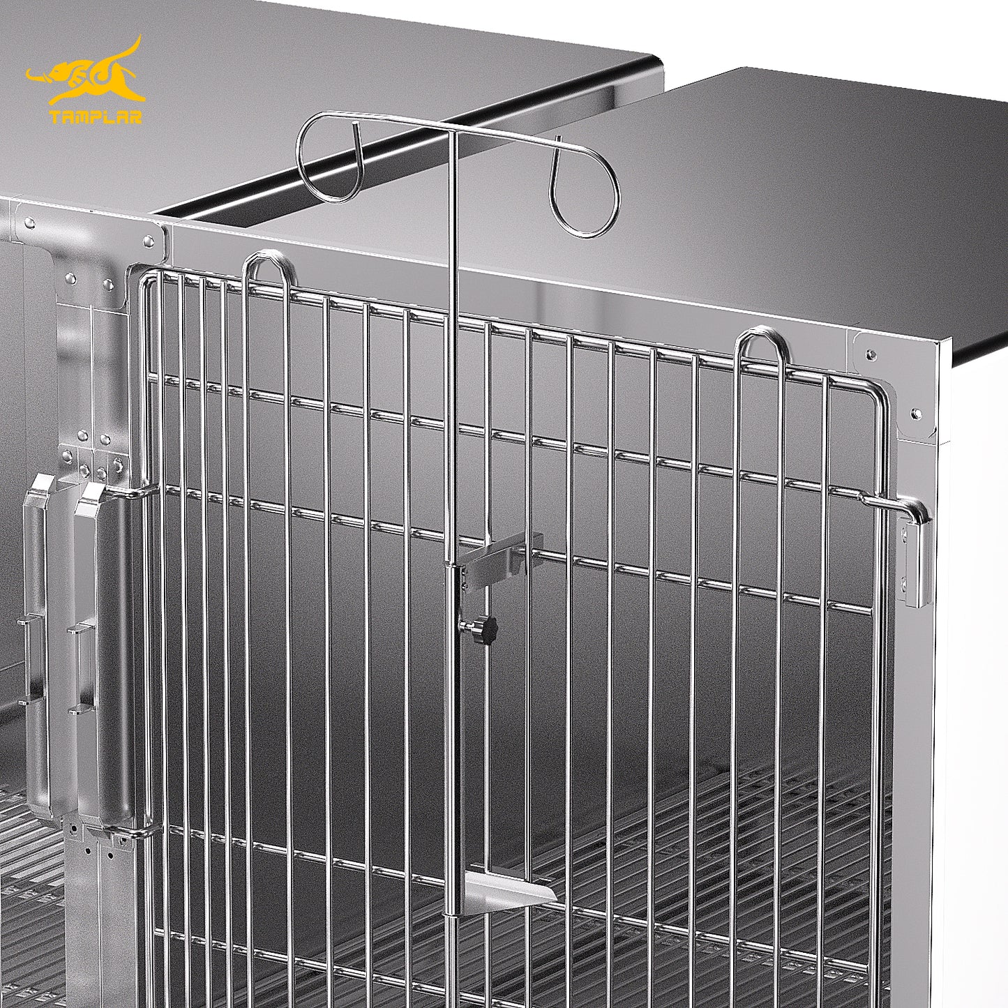PC-01 TAMPLAR Medical Stainless Steel Metal pet Veterinary Heavy Duty Modular Breeding Animal Stainless Steel Vet pet Dog Cage Kennel cages