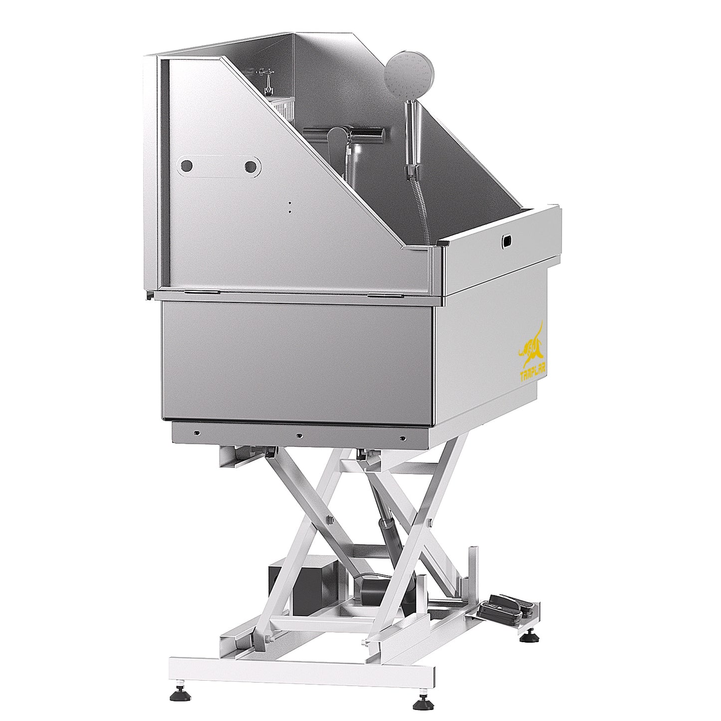 BT-62E 62 inches Electric lift large dog shower bath tub stainless steel