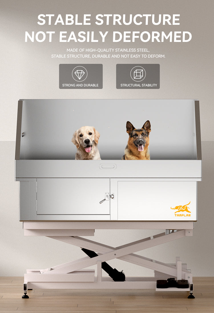 BT-50R Multifunction 50 Inch Electric Lift Large Stainless Steel Pet Dog Wash Bathing Grooming Tub with shower machine