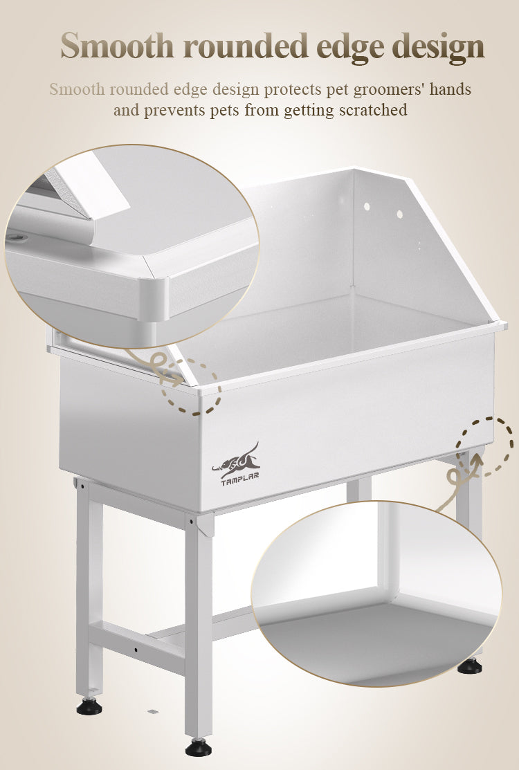 BT-38C 38 Inch Premium Pet Grooming Bathtub Ceramic Coated Professional Dog Cat Bath Tub for Pet Clinics OEM/ODM from Manufacturer
