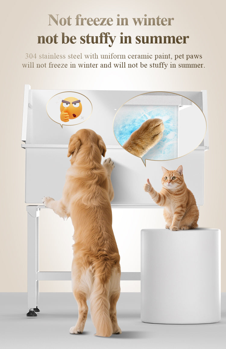 BT-38C 38 Inch Premium Pet Grooming Bathtub Ceramic Coated Professional Dog Cat Bath Tub for Pet Clinics OEM/ODM from Manufacturer