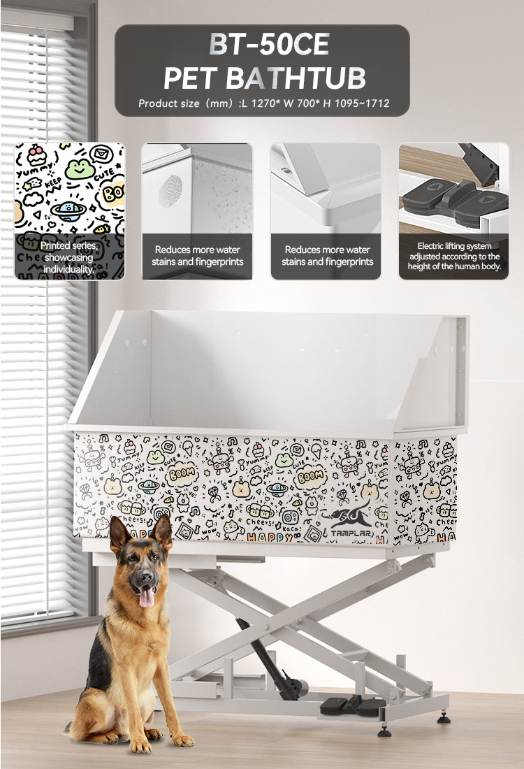 BT-50CE Factory supplier Pet supplies wholesale price dog wash station grooming tub stainless steel with design