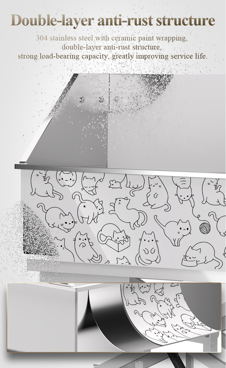 BT-50CE Factory supplier Pet supplies wholesale price dog wash station grooming tub stainless steel with design