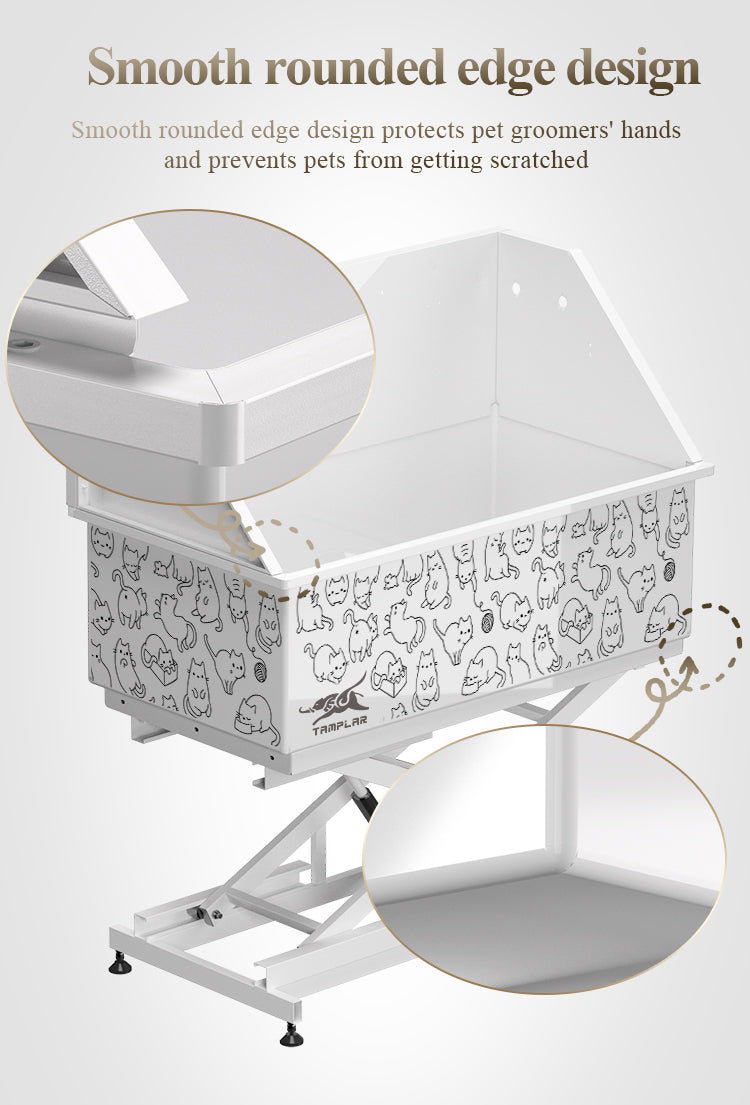 BT-50CE Factory supplier Pet supplies wholesale price dog wash station grooming tub stainless steel with design