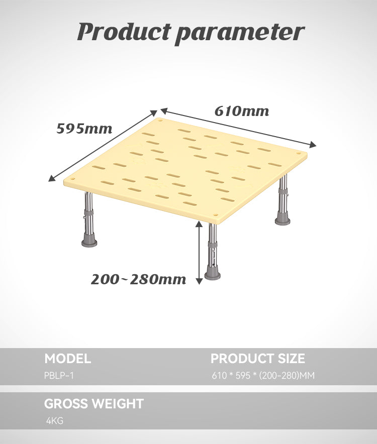 PBLP-1 OEM/ODM Pet Supplies Pet Grooming Tub Bathtub Lifting Plate Pet Salon Equipment Accessories Pet Cleaning Product Anti-slip Pedal