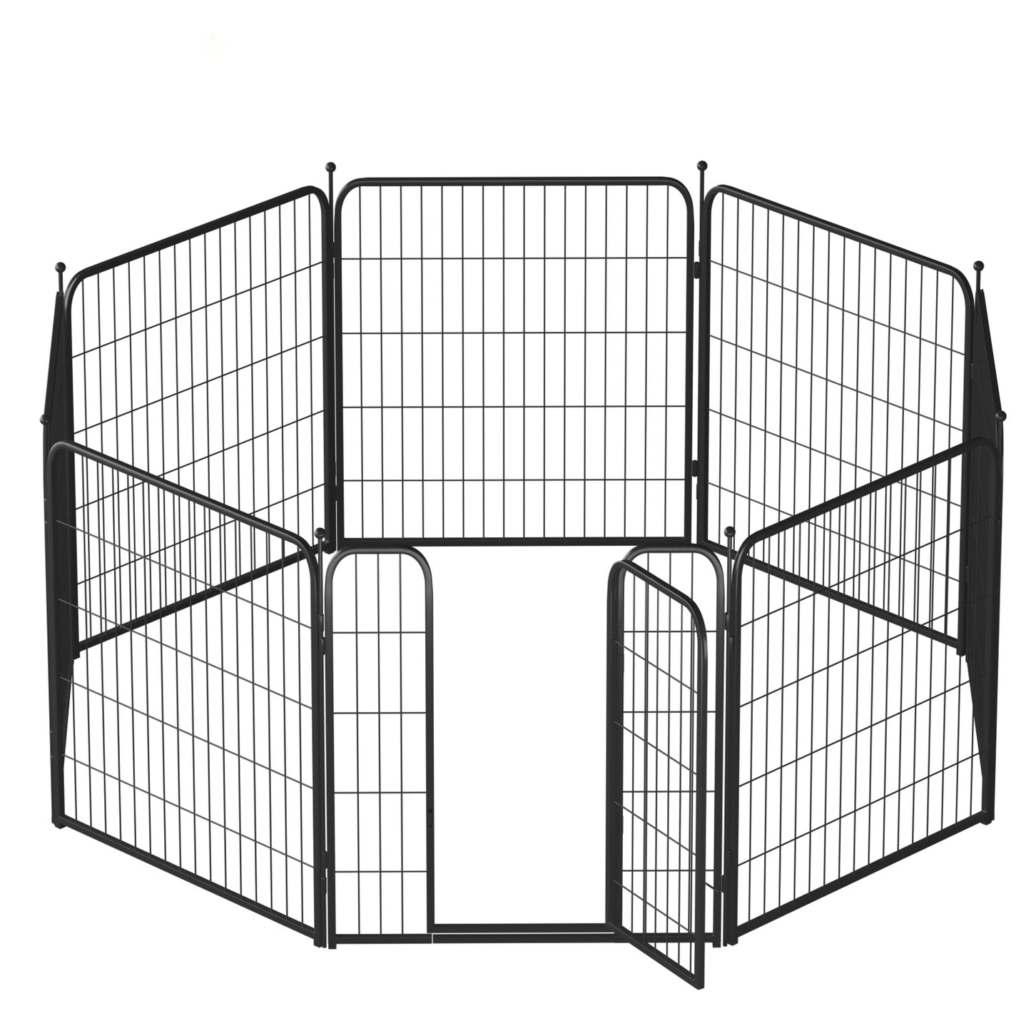 PPI-02C Puppy playpen pet dog fence panels metal dog pen 4/6/8 panels dog playpen fence foldable detachable metal barrier for pet