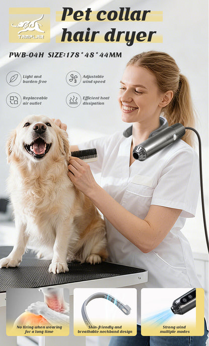 PWB-04H New design Hands-Free pet dryer With Temperature Adjustment 5 wind speed adjustment pet hair dryer