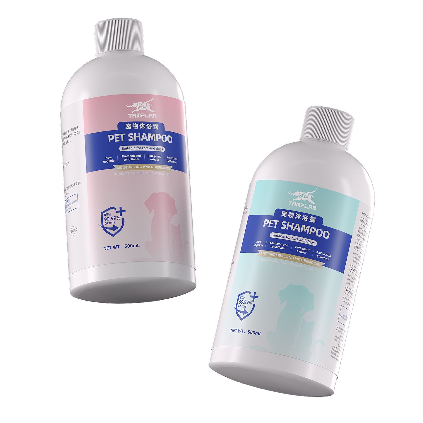 PS-T01 Pet antibacterial shampoo 500ml customized