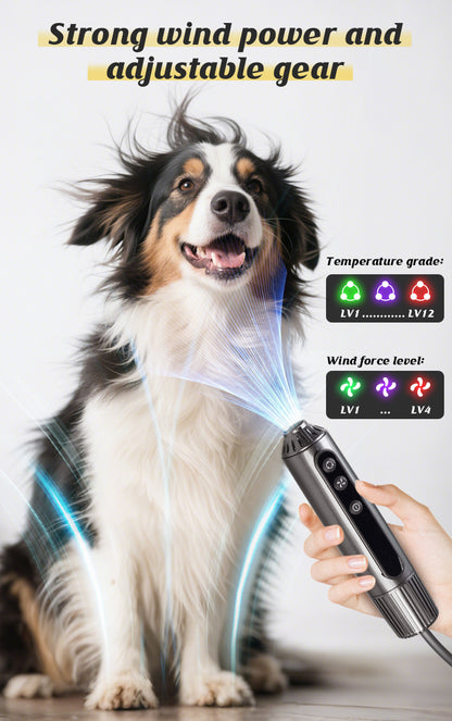 PWB-04H New design Hands-Free pet dryer With Temperature Adjustment 5 wind speed adjustment pet hair dryer