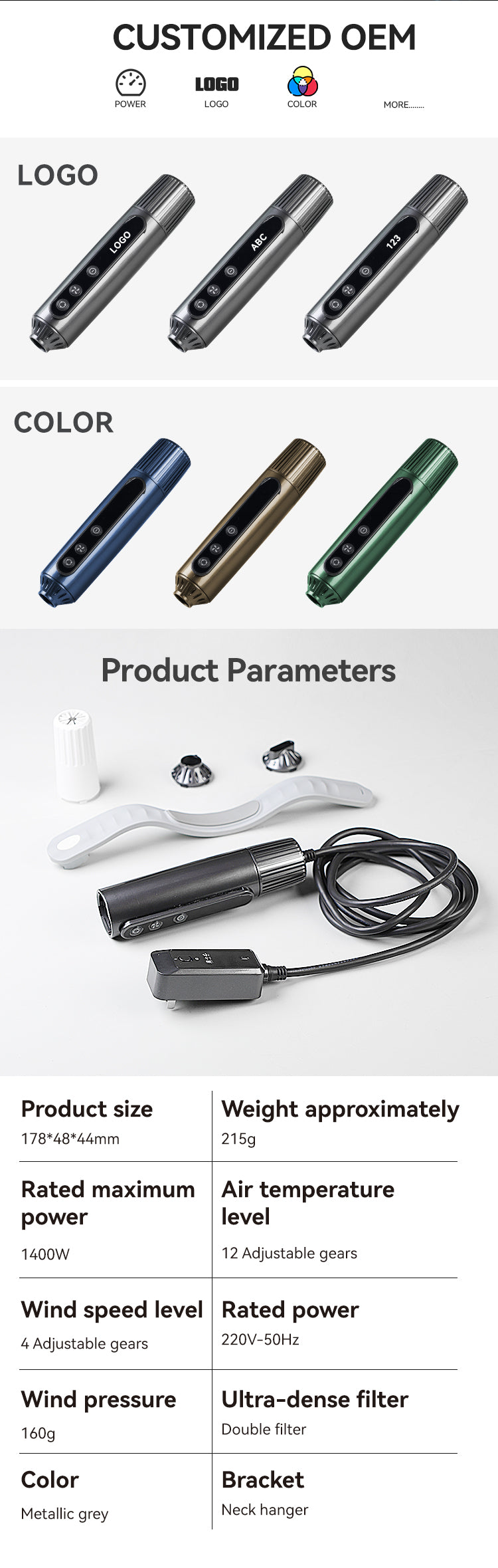 PWB-04H New design Hands-Free pet dryer With Temperature Adjustment 5 wind speed adjustment pet hair dryer