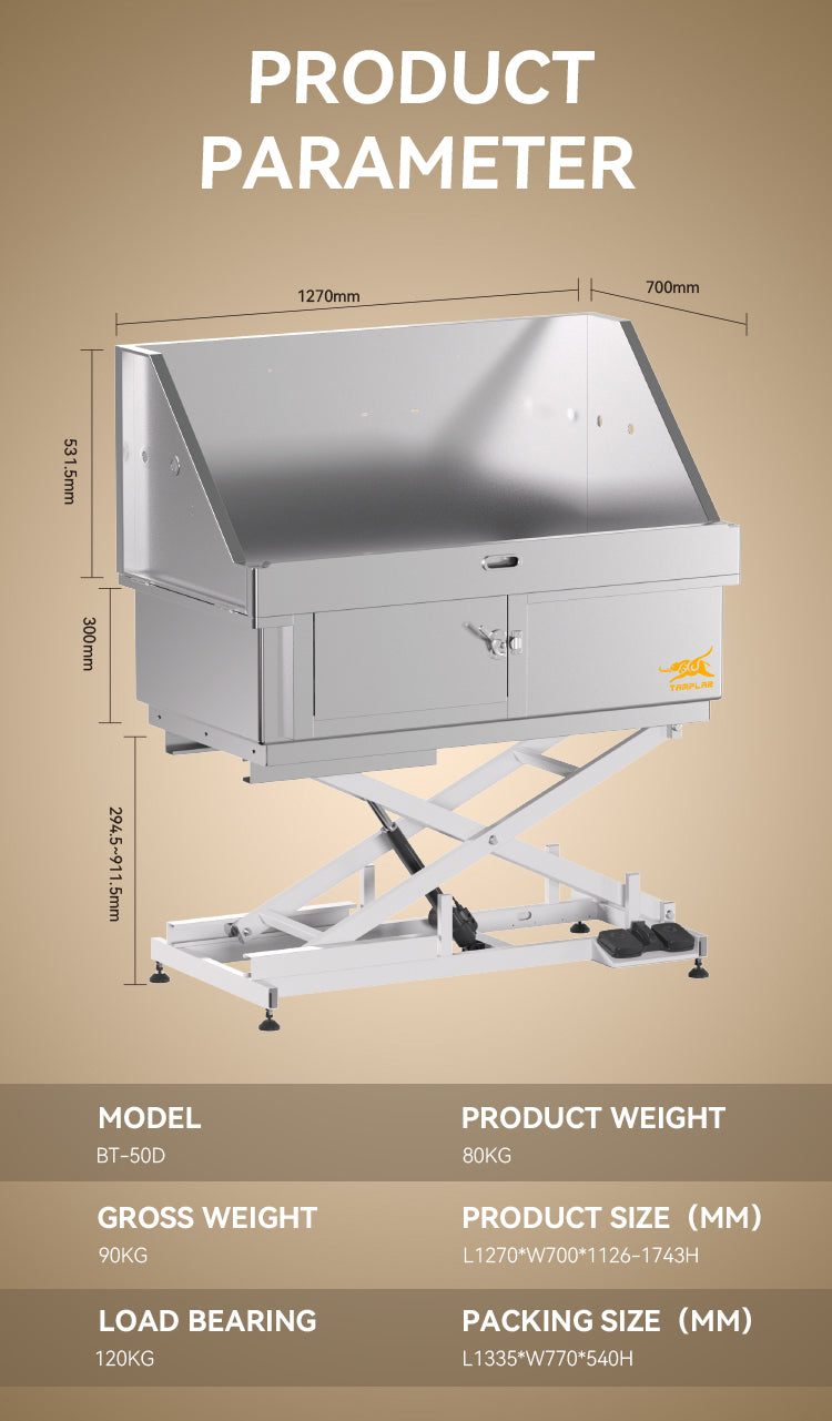 BT-50D 50 inches Electric lift dog wash station wholesale price