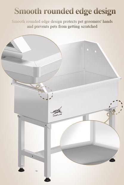 BT-38C 38 Inch Premium Pet Grooming Bathtub Ceramic Coated Professional Dog Cat Bath Tub for Pet Clinics OEM/ODM from Manufacturer