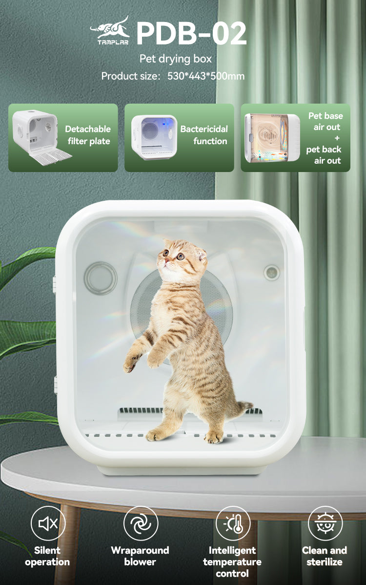 PDB-02 Dog Hair Dryer Automatic pet dry box Professional Hair Blowers Pet Grooming Box