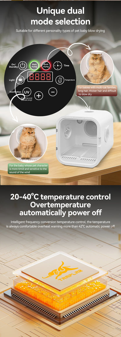 PDB-02 Dog Hair Dryer Automatic pet dry box Professional Hair Blowers Pet Grooming Box