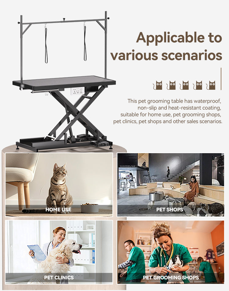 GTE-01R  TAMPLAR electric lift pet grooming table