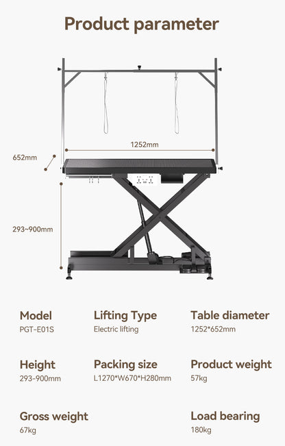 GTE-01R  TAMPLAR electric lift pet grooming table