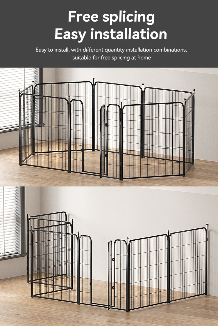 PPI-02C Puppy playpen pet dog fence panels metal dog pen 4/6/8 panels dog playpen fence foldable detachable metal barrier for pet