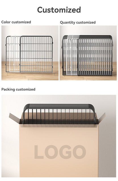 PPI-02C Puppy playpen pet dog fence panels metal dog pen 4/6/8 panels dog playpen fence foldable detachable metal barrier for pet